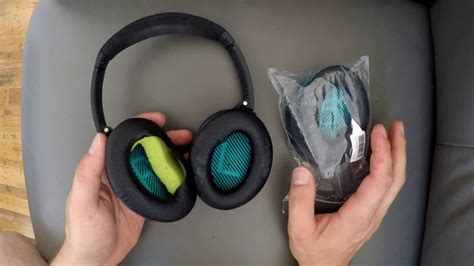 Replace the ear cushion by pressing it down and on. . How to replace bose on ear cushions